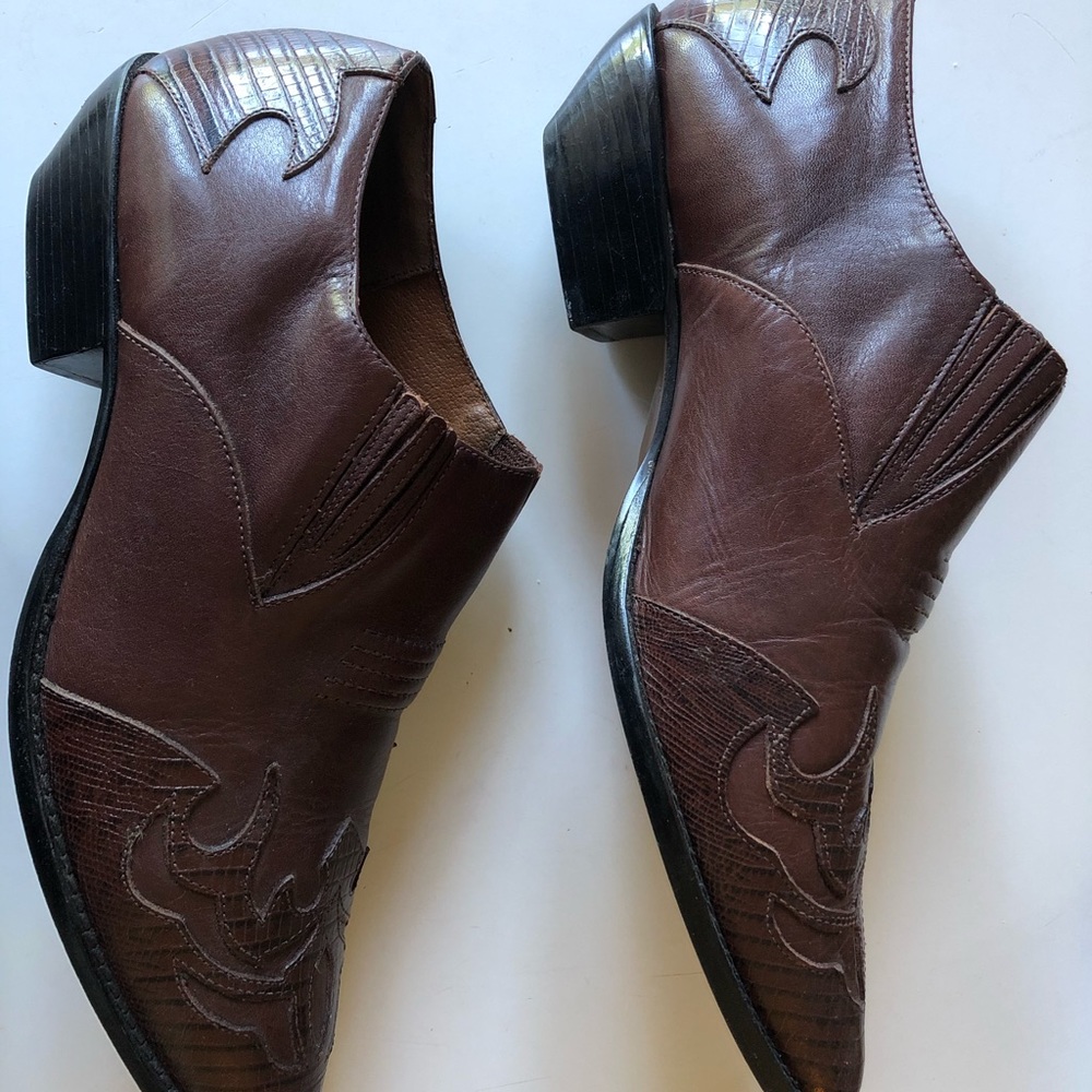 Vintage low top leather boots - Picture 1 of 6